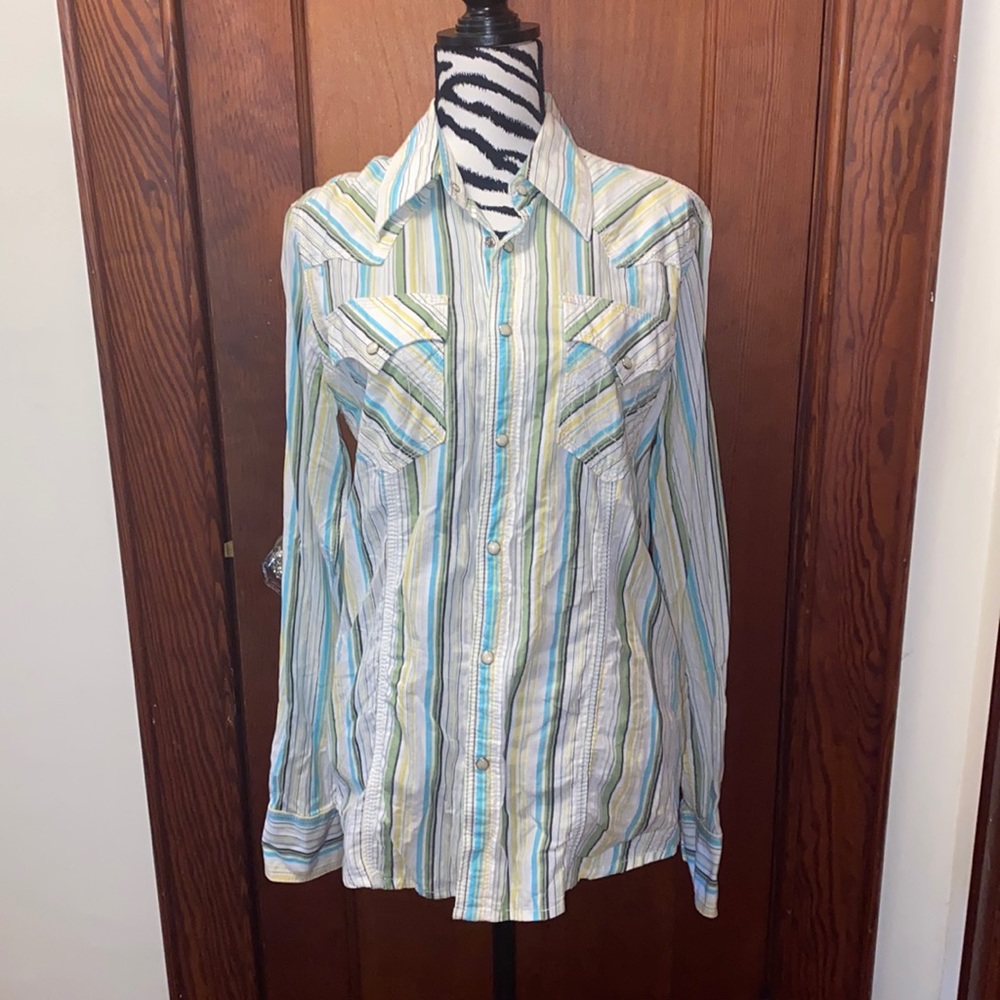 True Religion Western style button down shirt size medium